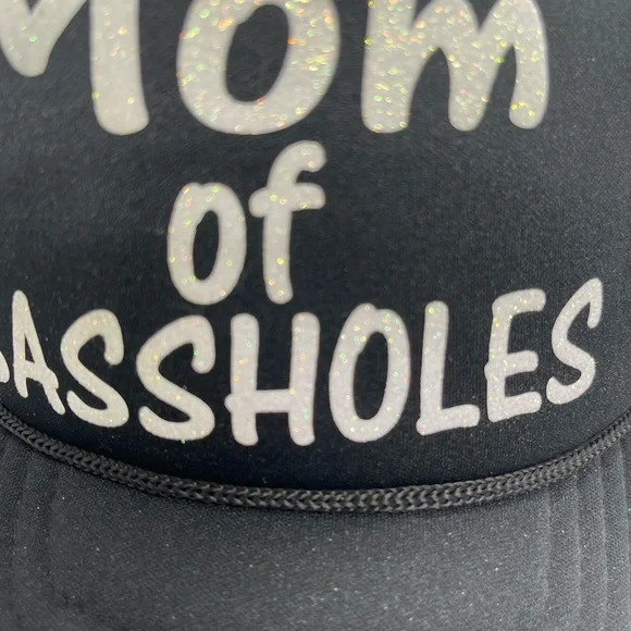 Mom of Sassholes (with glitter letters) Trucker Hat - Picture 2 of 4